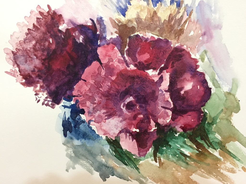 Dubai Artsbasis Flower WaterColor Painting Mahdi Bashash