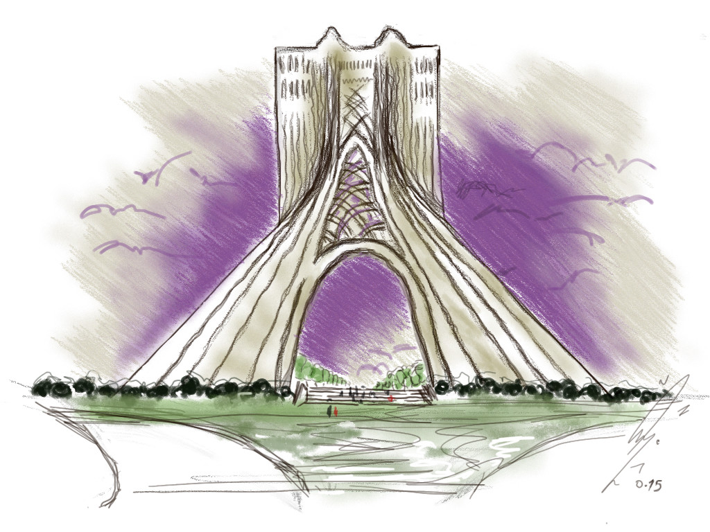 Azadi Square Sketch Tehran Iran